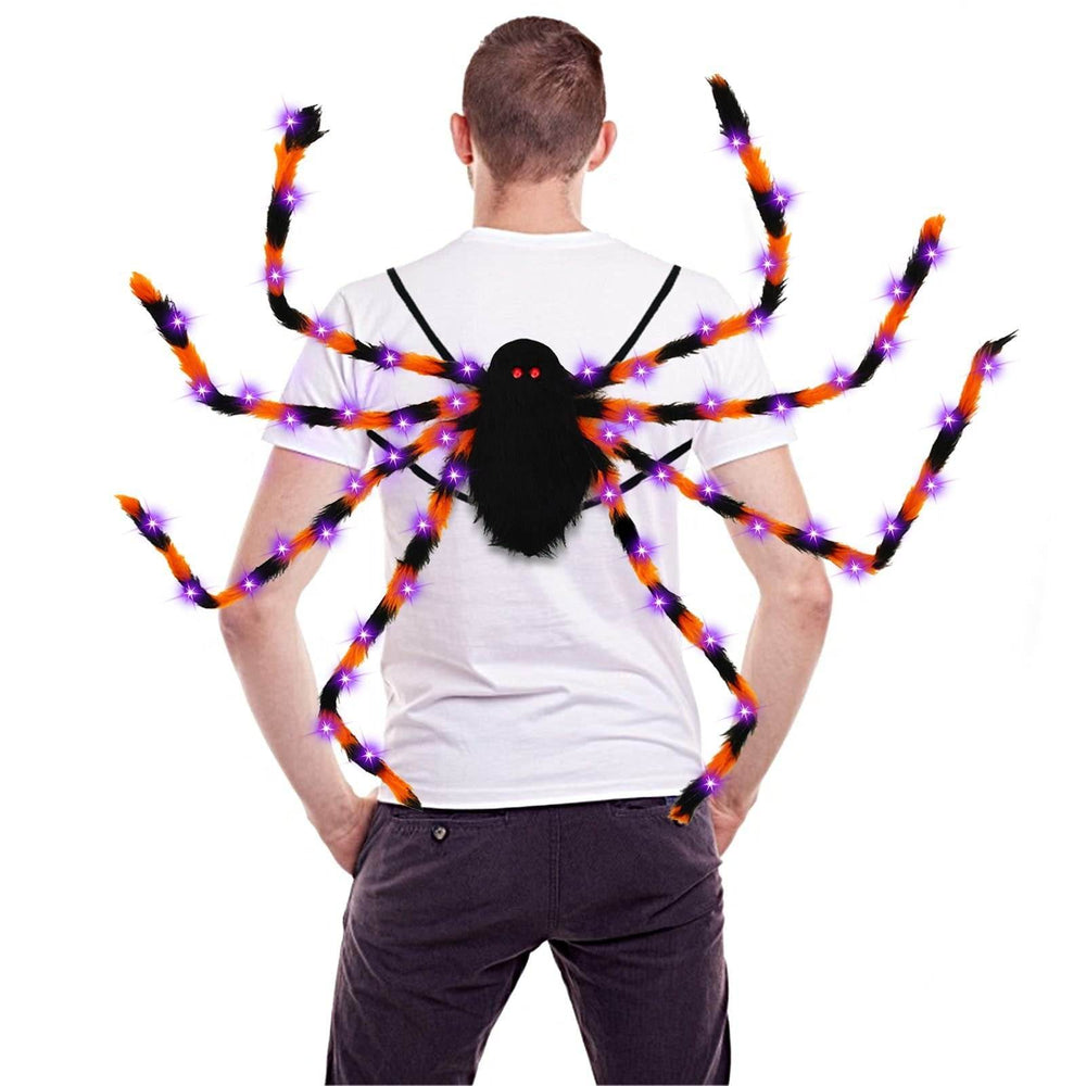 Halloween Spider Backpack Nine LED Modes Plush Sugar Bag - EX-STOCK Canada