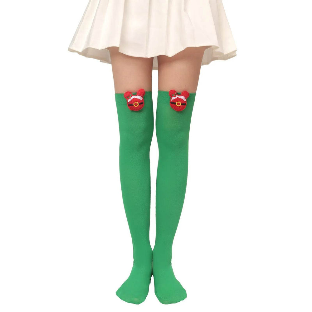 Christmas Plush Doll Knee Socks Bow Stockings - EX-STOCK Canada