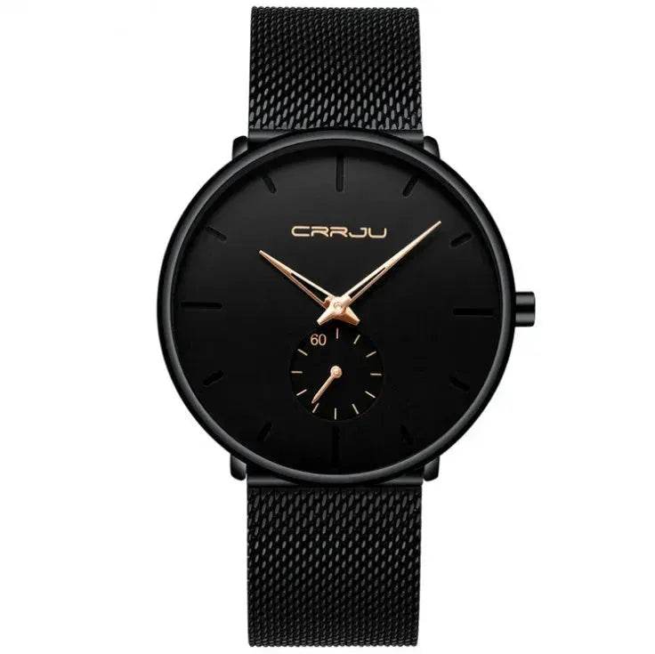 Simple ultra-thin watch round mesh belt watch - EX-STOCK Canada