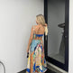 Elegant Ladies Spaghetti strap Vacation Resort Boho Floral Summer Maxi dress - EX-STOCK Canada
