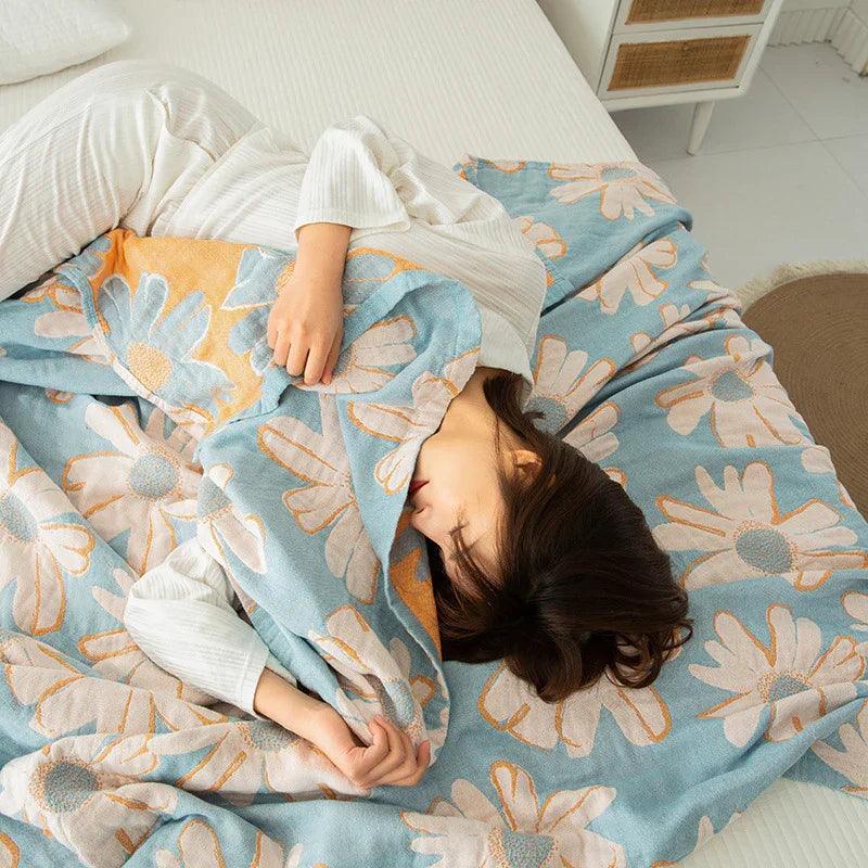 Couverture serviette en gaze de coton à quatre couches Couverture pour climatisation Couette fineEX-STOCK Canada