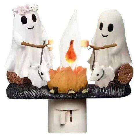 Nouvelle lampe de nuit petite en résine créative fantôme en résine avec feu de camp clignotantEX-STOCK Canada