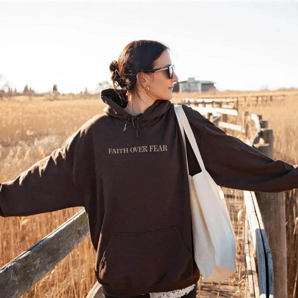New Hoodie Faith Fear Men's And Women's Printed Sweatshirt - EX-STOCK Canada