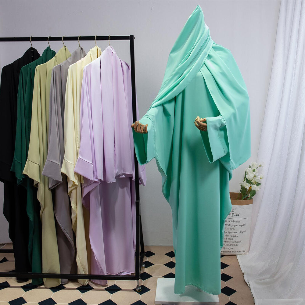 Robe arabe unie pour femmes avec foulard EX-STOCK Canada