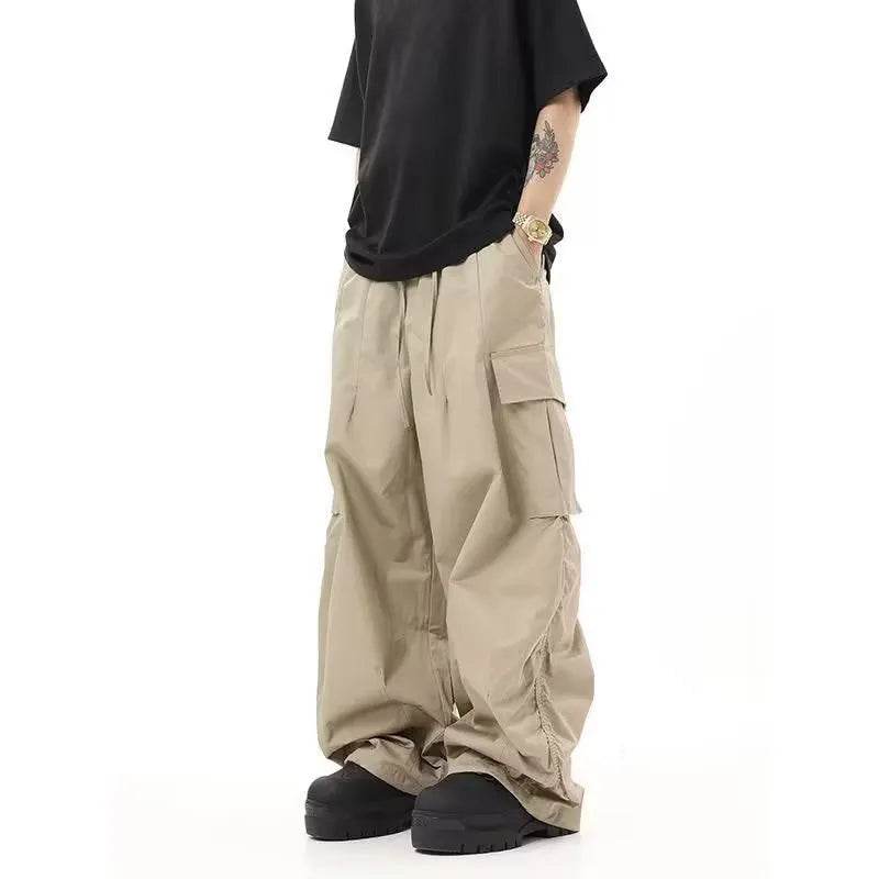 American Vintage Crumpled Multi-pocket Loose Baggy Cargo Pants Men - EX-STOCK Canada