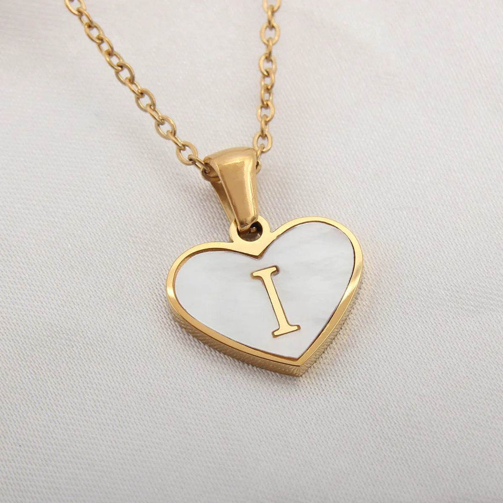 26 Letter Heart-shaped Necklace White Shell Love Clavicle Chain Fashion Personalized Necklace For Women Jewelry Valentine's Day - EX-STOCK Canada