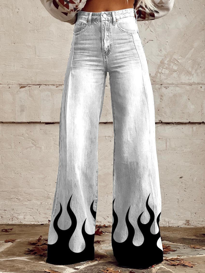 Women's Simple Pants With A Printed Pattern