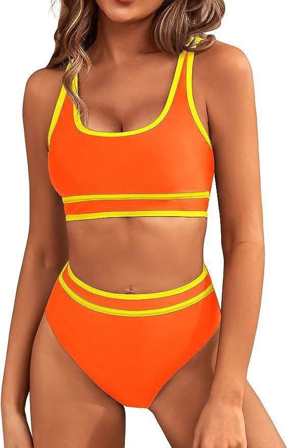 Bikini Tight-fitting Solid Color Swimsuit For Women - EX-STOCK Canada