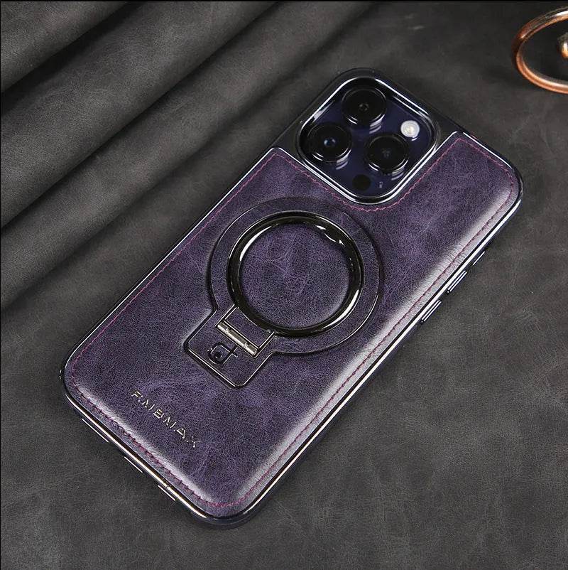 Luxury Magnetic Bracket Phone Case Business Drop-resistant Leather Case - EX-STOCK Canada