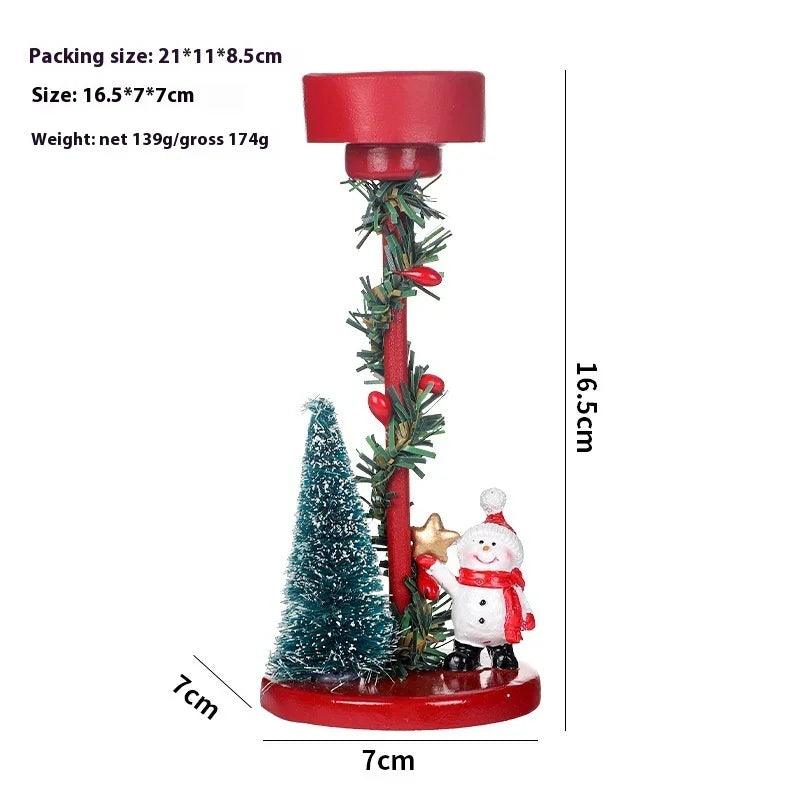 Weihnachtsdekorationen Desktop-Harz-Weihnachtsbaum Ältere KerzenhalterEX-STOCK Canada