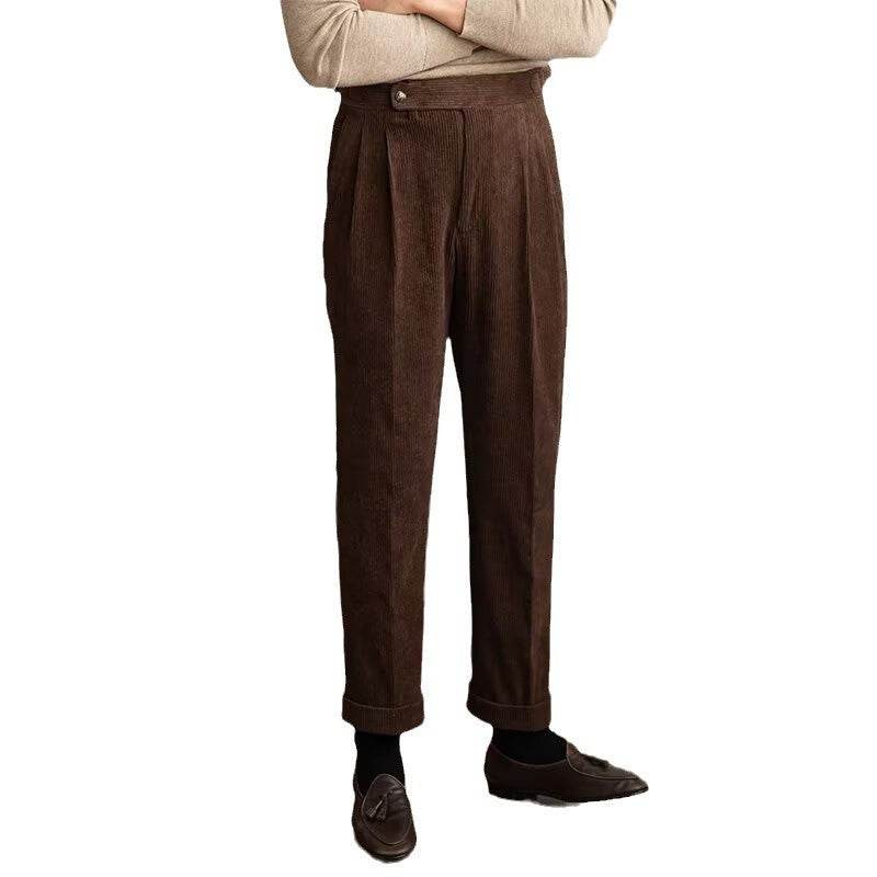Men Autumn And Winter Corduroy Smooth Ankle-length trouser for work - EX-STOCK Canada