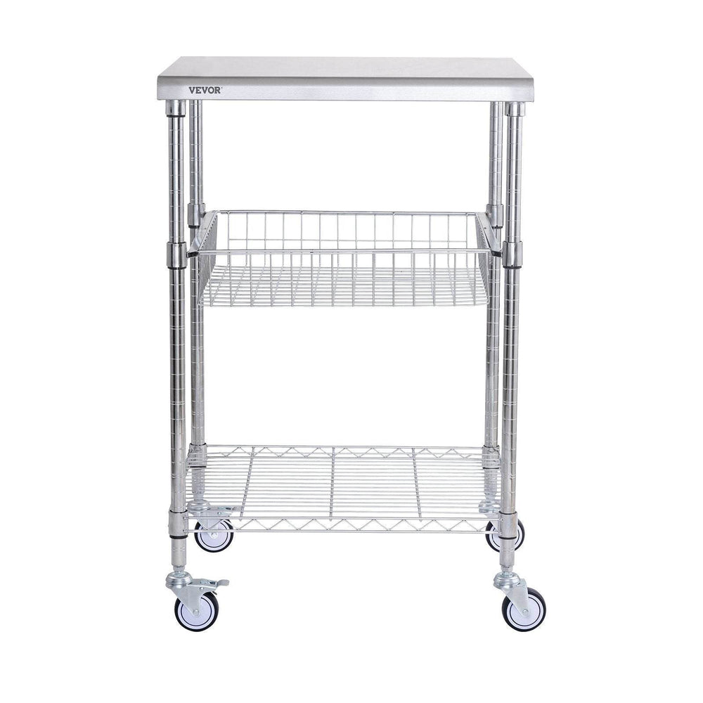 VEVOR 3-Tier Workbench Utility Cart for Kitchen Office - EX-STOCK Canada