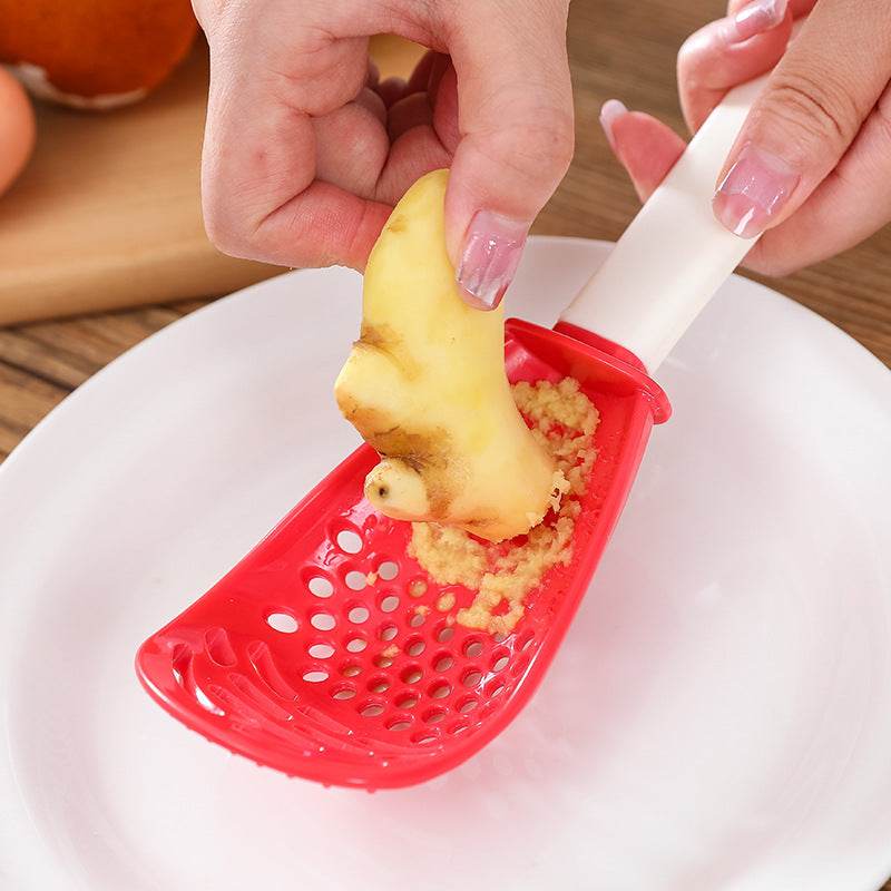 Multifunctional Slotted Spoon Grinding Cooking Spoon Mashed Auxiliary Food Ginger Garlic Spoon Press Potatoe Stir-frying Spatula Kitchen Gadget - EX-STOCK Canada