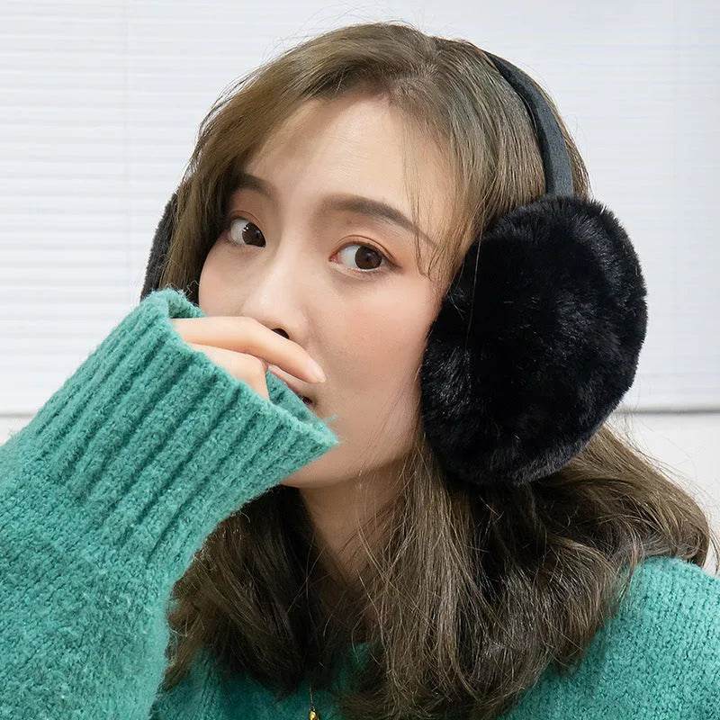 Folding Earmuffs For Warmth Lovely Women In Winter - EX-STOCK Canada