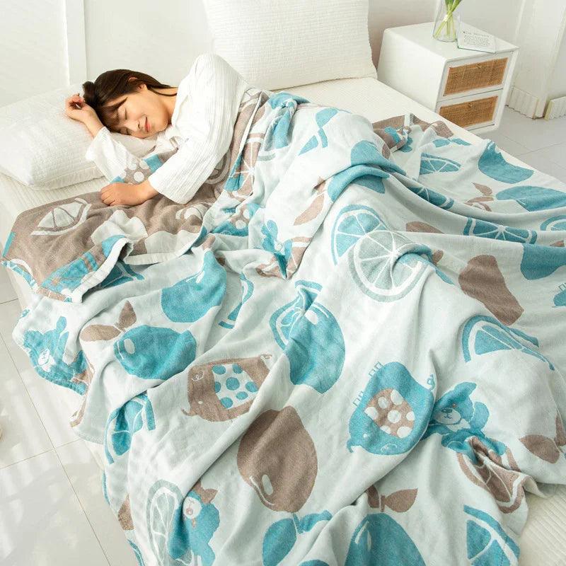 Couverture serviette en gaze de coton à quatre couches Couverture pour climatisation Couette fineEX-STOCK Canada