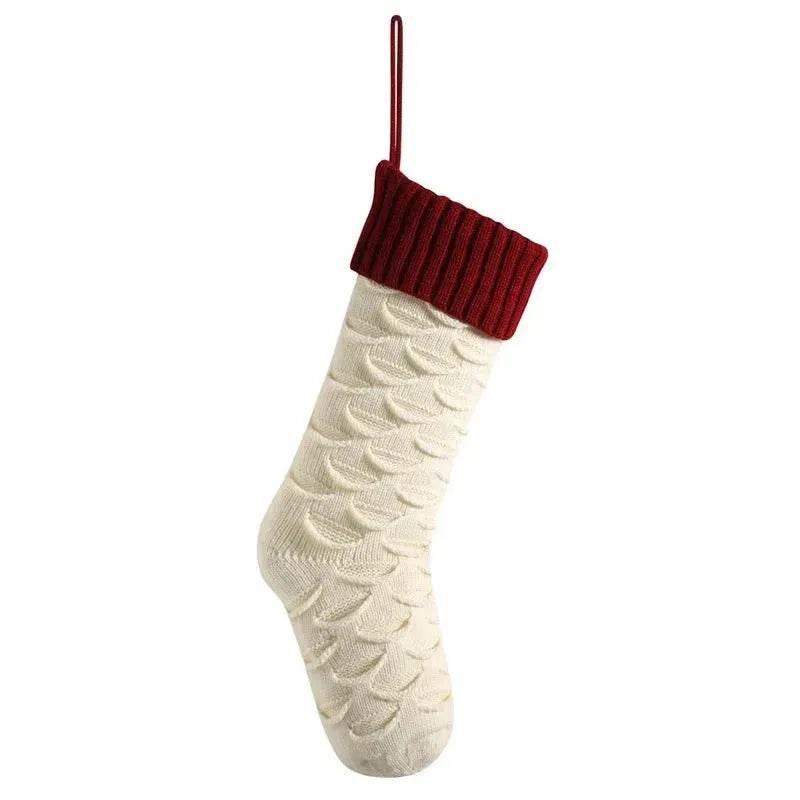 Christmas Gift Bag Decorative Socks Knitted Hanging Decoration - EX-STOCK Canada