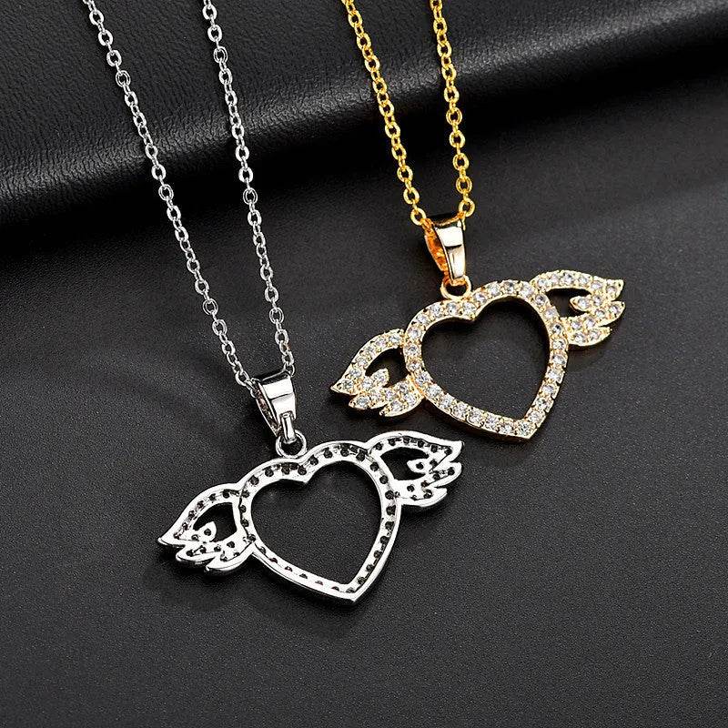 Women Fashion Angel love pendant Necklace Gold Silver - EX-STOCK Canada