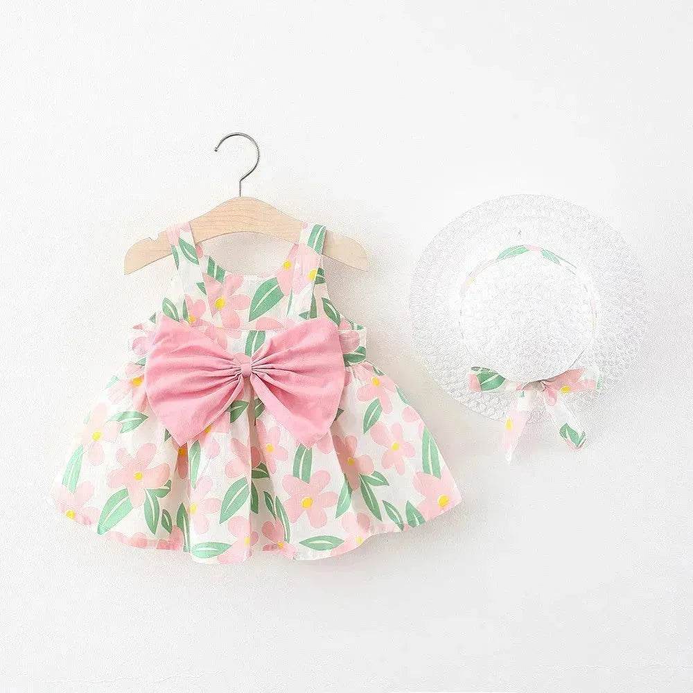 Casual Newborn Baby girl Printed Bow Princess Dress - EX-STOCK Canada