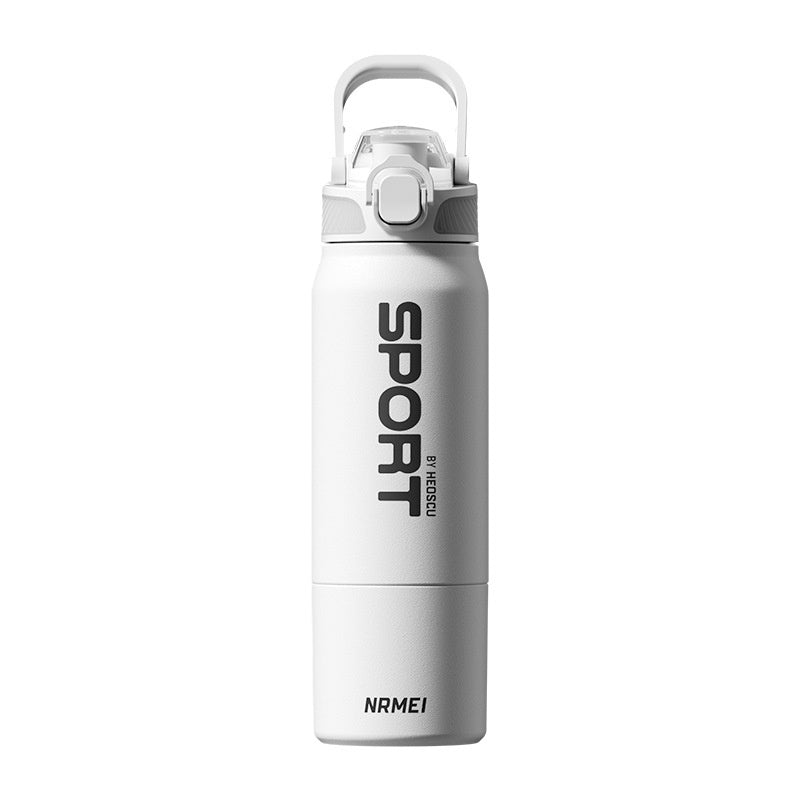 NRMEI Sport Insulated Water Bottle with Detachable Tea Cup | 316 Stainless Steel | 600ml & 800ml 3
