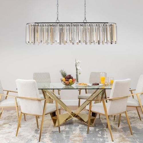 Modern Oval Crystal Chandelier Luxury Home Decor Fixtures- Bulb is not included - EX-STOCK Canada