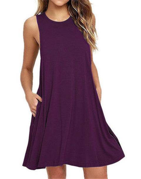 Casual Summer dress Women Pocket Dress Ladies beach mini dress - EX-STOCK Canada