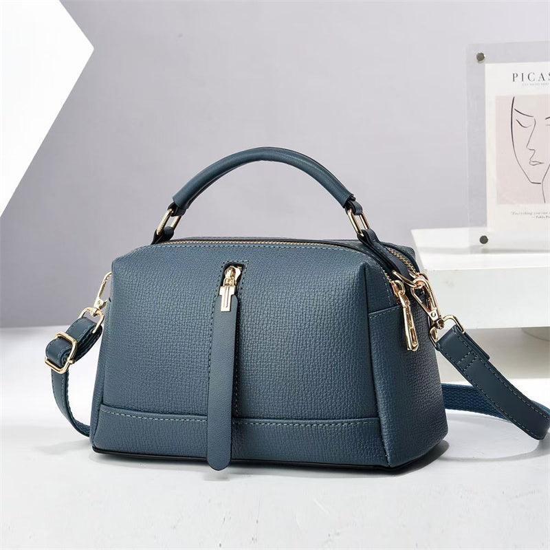 Mini Leather Crossbody Handbag for Women – Structured Compact Design for Everyday Use