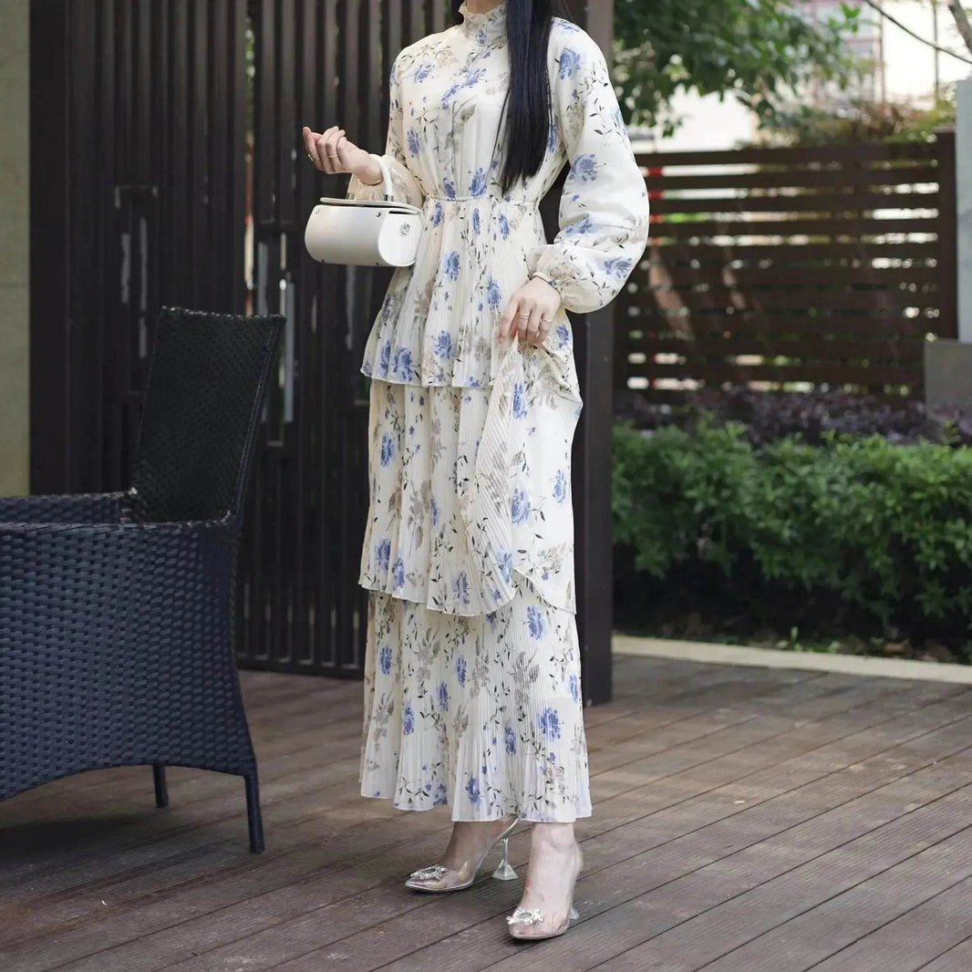 European And American Middle East Pure Meiqi Printed Long Dress - EX-STOCK Canada