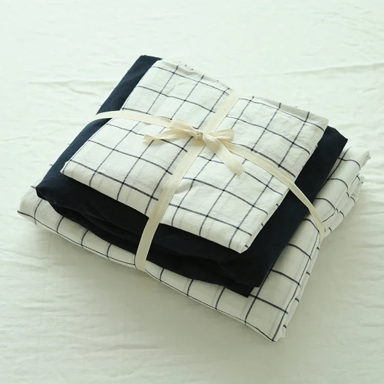 Washed Cotton Four-piece Duvet Cover Bedding EX-STOCK Canada