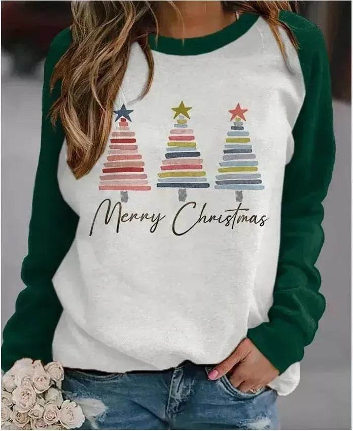 Christmas Tree 3D Digital Printing Women's Pullover Sweatshirt - EX-STOCK Canada
