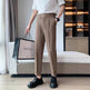 Work Office Business Formal Men's Trouser Draping Cropped Small Suit Pants Men - EX-STOCK Canada