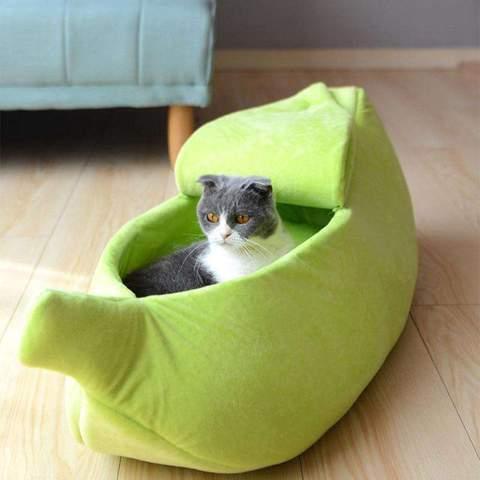 Pet House Dog Bed Banana Shape Dog House Cute Pet Kennel Nest Warm Dog Sofas Sleeping Bed EX-STOCK Canada