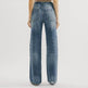 Blue Jeans Pant women Mid waist Denim Wide Leg Denim Pant - EX-STOCK Canada