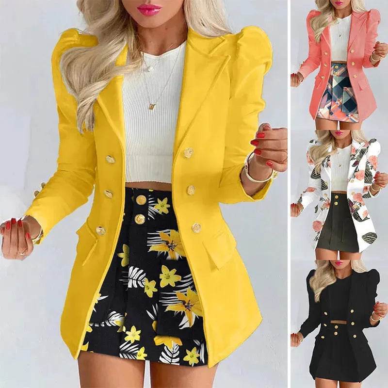 Women Slim fitted Formal Fashion Short Skirt suit co ord skirt set for women - EX-STOCK Canada