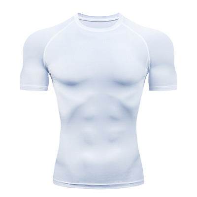 Solid color quick-drying bottoming short sleeve fitness t-shirt top - EX-STOCK Canada