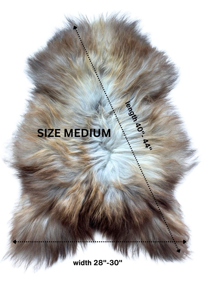 Rare Rusty Grey Icelandic Sheepskin
