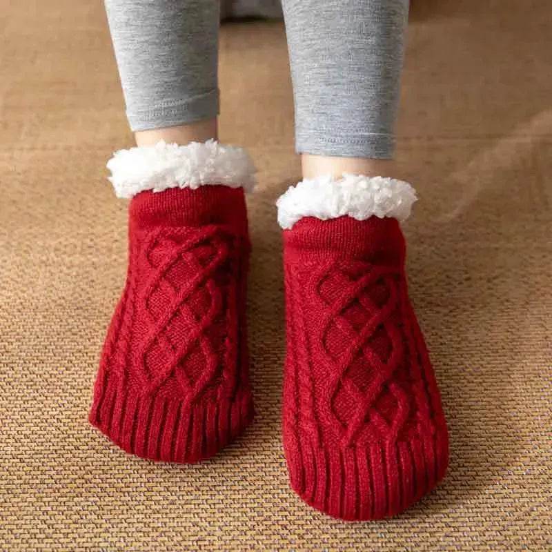 Winter Knitted Plush Floor Socks Home Warm Non-slip Carpet Socks Women - EX-STOCK Canada
