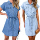 Spring And Summer New Loose Casual Denim Dress Women - EX-STOCK Canada