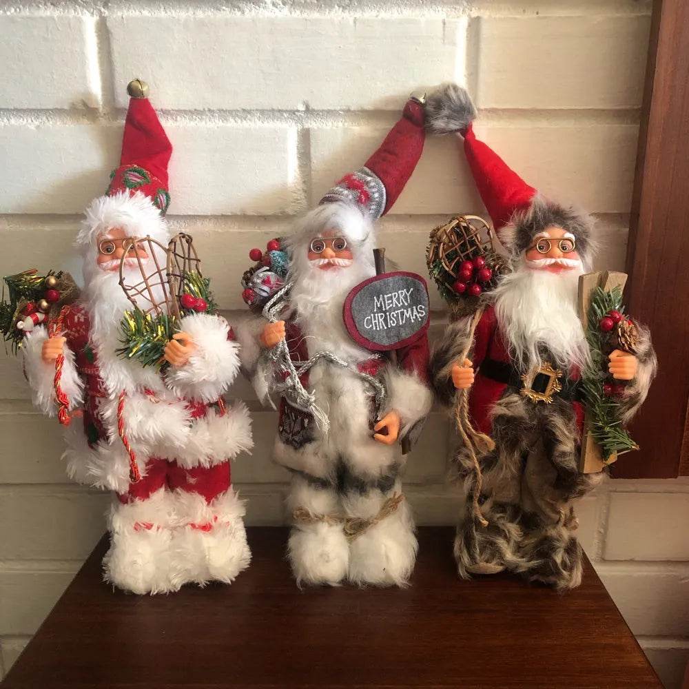 Christmas Decoration Supplies Fabric Santa Claus Doll Props Ornaments - EX-STOCK Canada