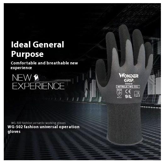 Gloves Nitrile Intumescent Coating Universal Breathable, Non-slip, Wear-resistant WG-502 Polyester Material Handling