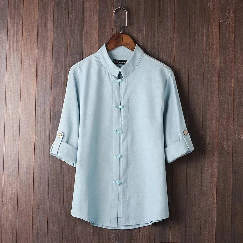 Men's Linen Vintage Plus Size Shirt - EX-STOCK CANADA