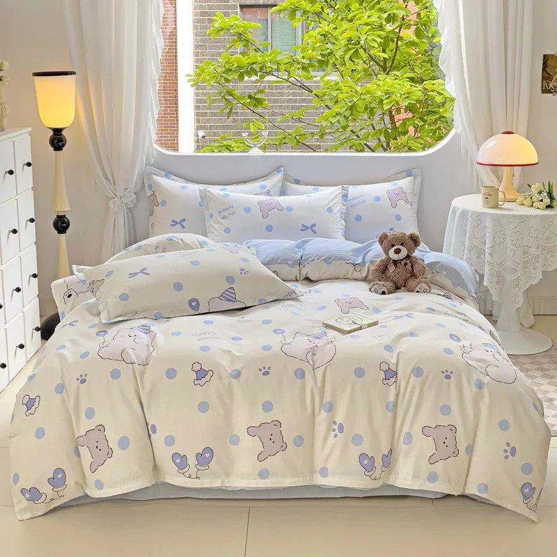 Cartoon Duvet Cover Bedding Bed Sheet Cute Quilt Cover EX-STOCK Canada
