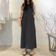 Women's Fashion Sleeveless Mum loose Long Denim Dress - EX-STOCK Canada