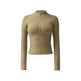 Long sleeve gym top for women Slim fit Half Zip Fitness Workout Top - EX-STOCK Canada