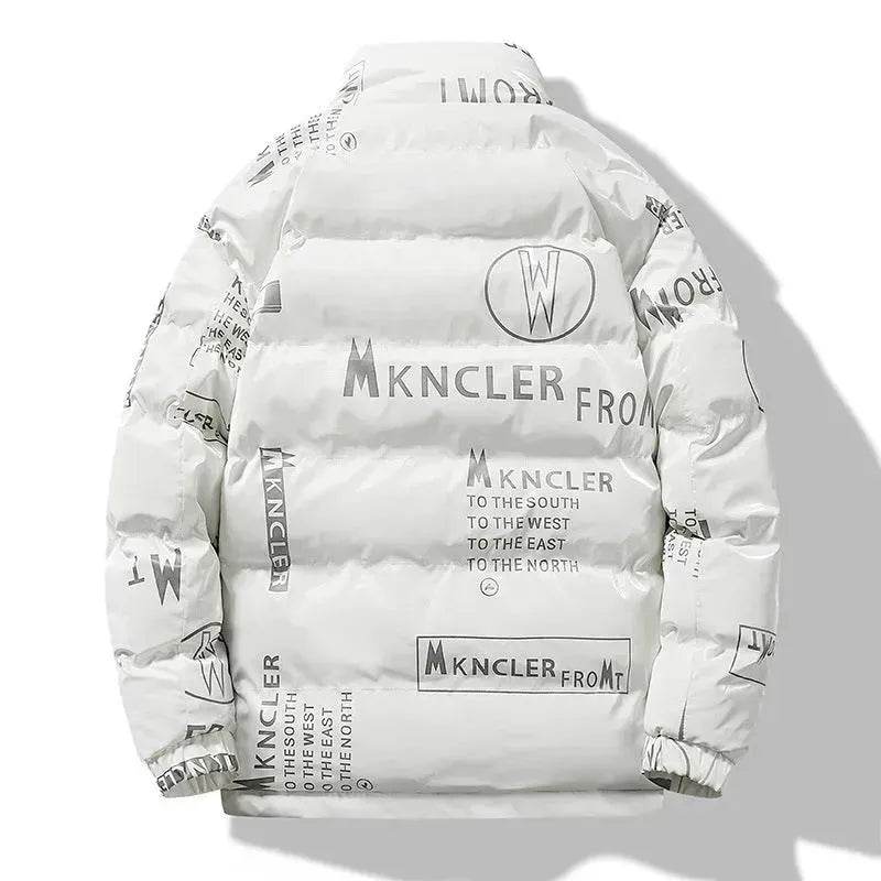 Men's Winter Fashion Printed Zip button Thick Rain Puffer Jacket - EX-STOCK Canada