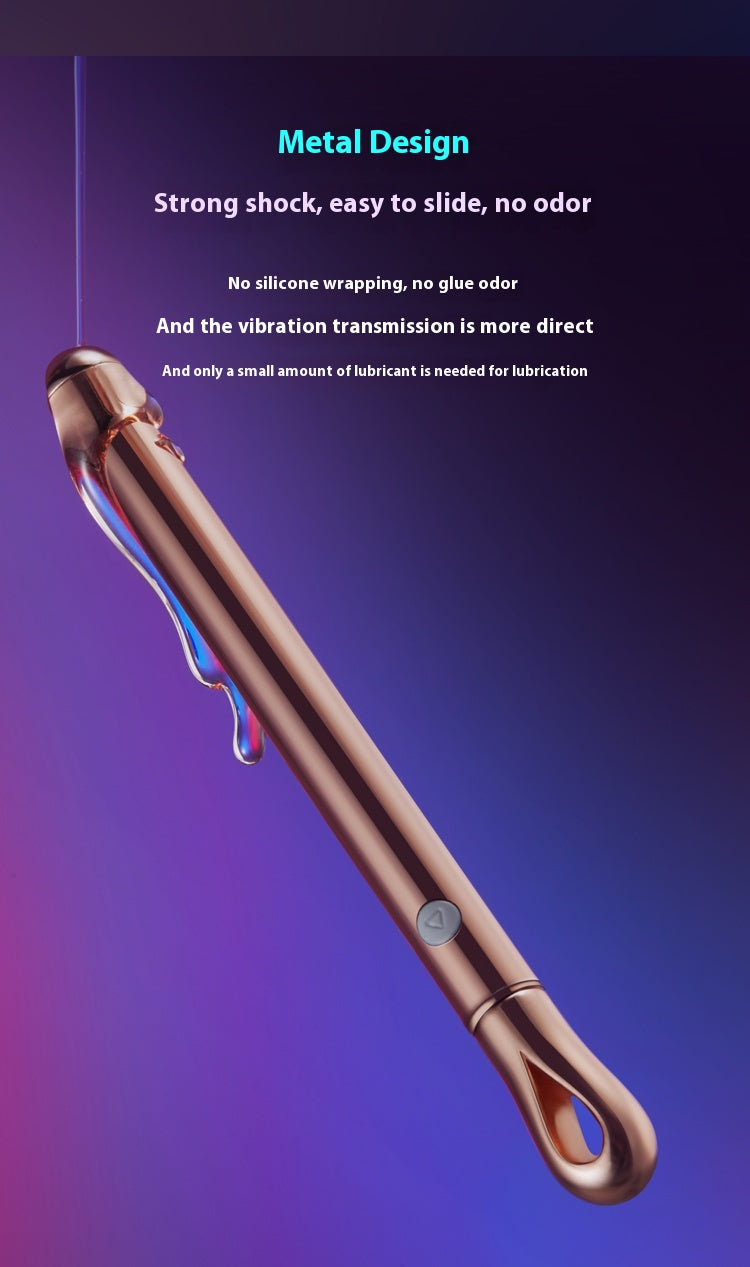 Metallic device with text on a gradient background