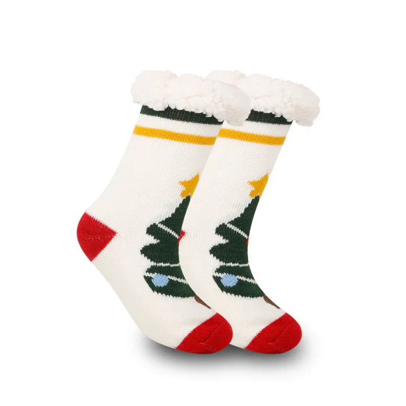 Christmas Women's Thickened Fleece-lined Room Socks EX-STOCK Canada