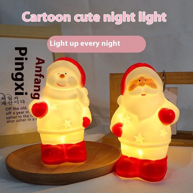 Niedliche kleine Nachtlampe Cartoon Weihnachtsmann Schneemann Ambiente LichtEX-STOCK Canada