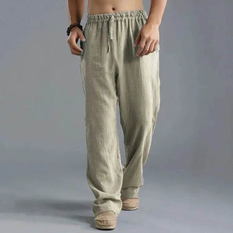 Linen Pants for Men Loose Fit Casual Classic Summer. - EX-STOCK Canada