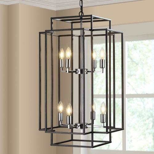 8 Lantern Tiered Chandeliers, Industrial Farmhouse Chandeliers - EX-STOCK Canada