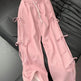 Fashion Vintage Bow lace up Drawstring Wide leg sweat pant for women - EX-STOCK Canada